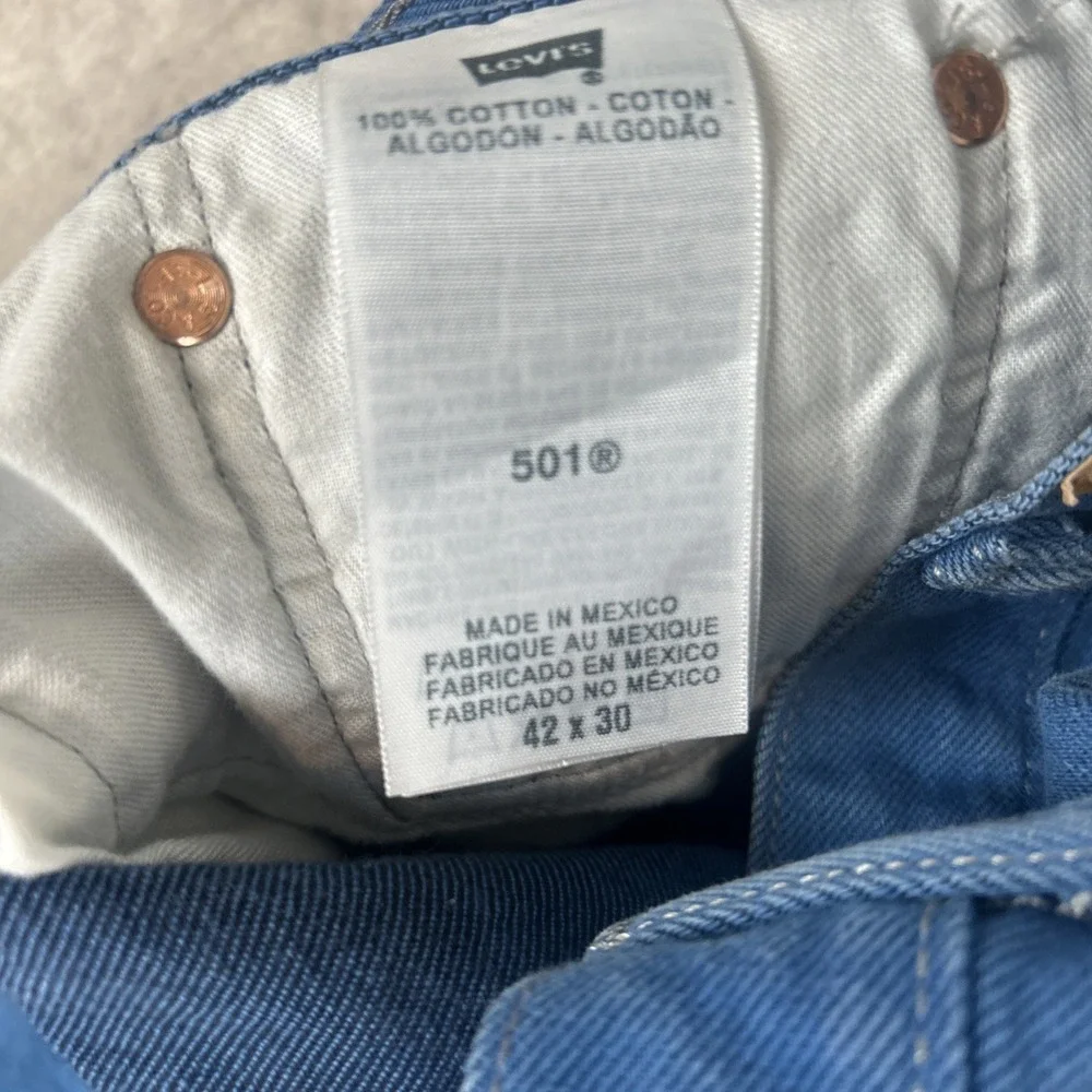 Men's‎ vintage Turquoise Levi's 501 Buton Fly Jeans 42x30